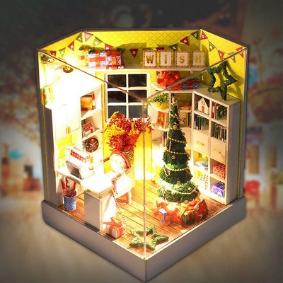 diy christmas dollhouse