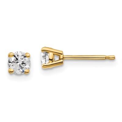 14K Gold Lab-Created Diamond 1/2ctw Certified VS/SI, D E F, 4-Prong Earrings