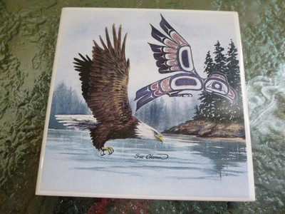 Sue Coleman Fliese Wandhängend Weißkopfseeadler Geist Design Made in Canada