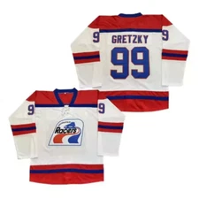 Custom Retro Indianapolis Racers Gretzky 99 Hockey Jersey White Sewn Name Number