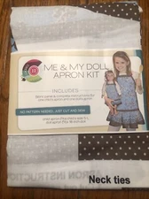 Creative Cuts Me & My Doll Apron Kit Blue Brown Sewing Craft New