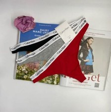 NWT Calvin Klein Iconic 3 pack Ribbed Thongs Panty Underwear  PICK 