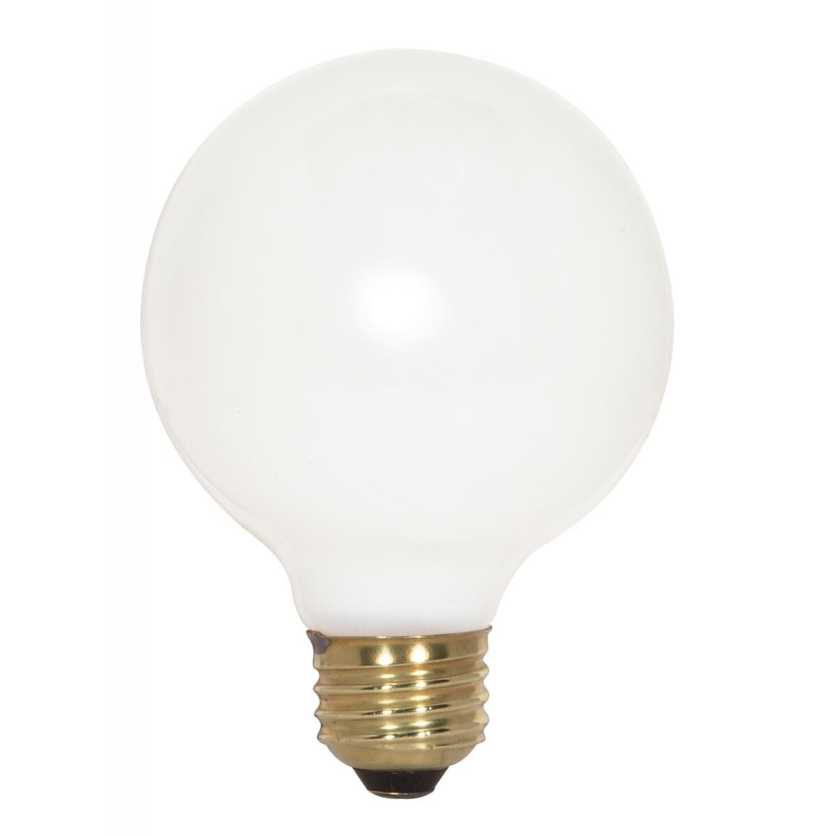SATCO S3441 40 WATT G25 WHITE ROUND LIGHT BULB INCAND