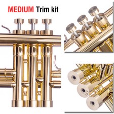 Yamaha Trumpet Trim Kit Medium Caps. KGUBrass. Raw Brass. TKMB109
