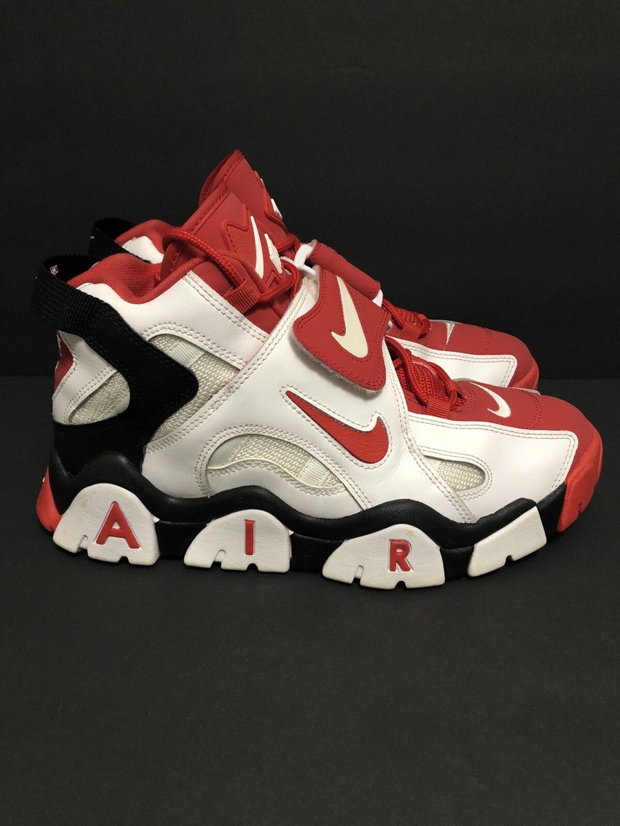 nike air barrage red and white