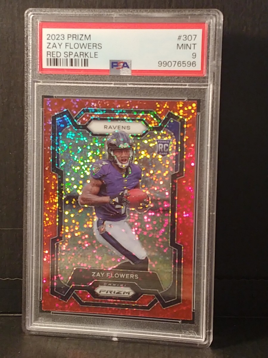 2023 Panini Prizm - Rookies Red Sparkle Prizm #307 Zay Flowers (RC
