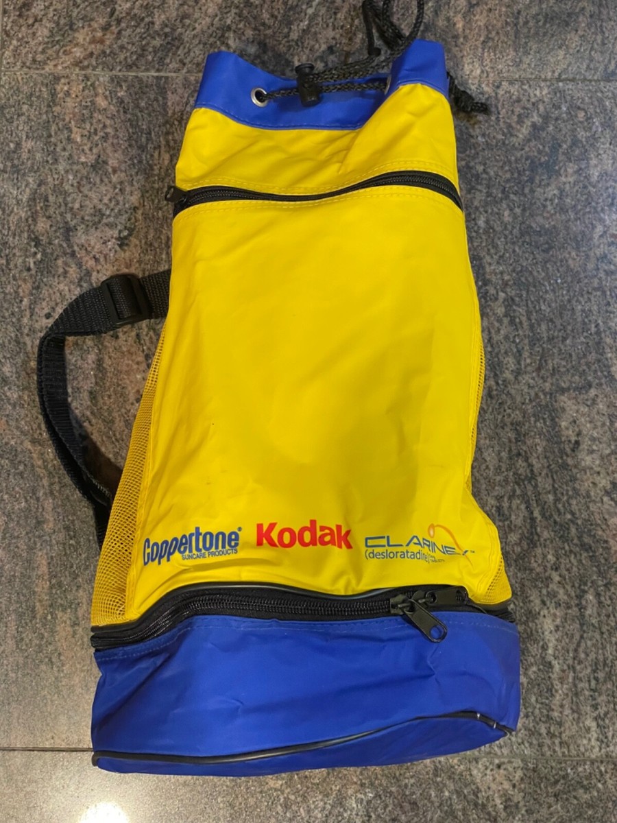 Vintage Kodak Coppertone Bucket Tote Beach Backpack with Zipped