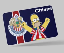 CLUB CHIVAS , FUTBOL , 2 pc credit card skin & DEBIT CARD,TROLLEY & GYM,STICKER