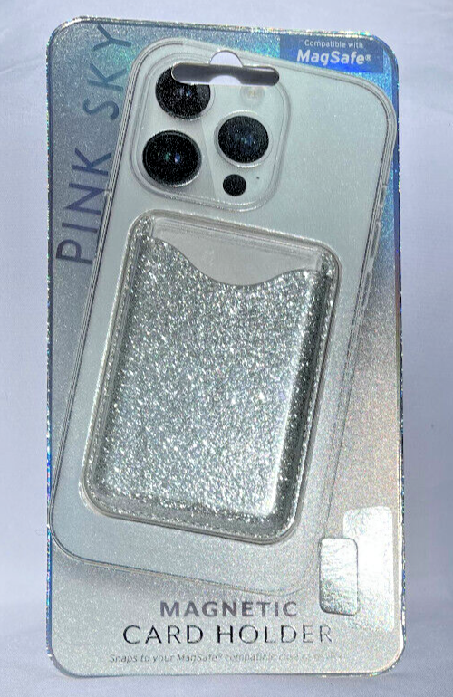 MagSafe iPhone Card Holder in Pink Sky Silver-image