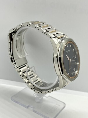 Citizen Men's Corso Silver/Rose Octagonal Bezel Steel 41mm Watch