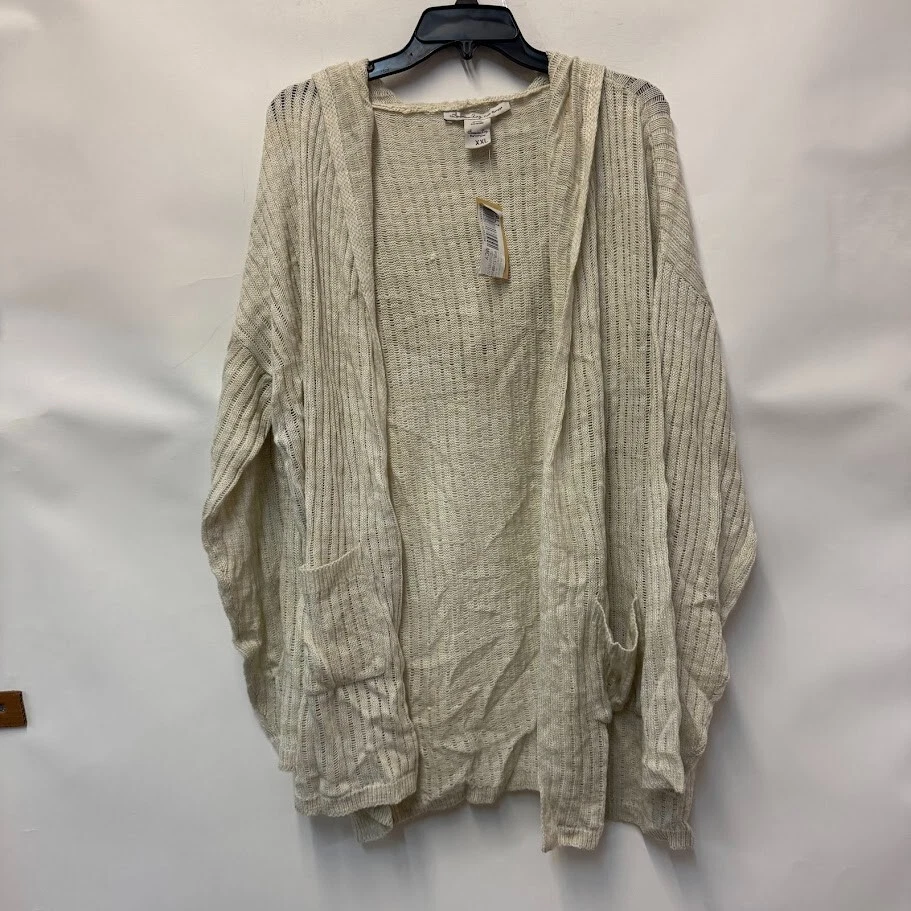 Pull American Rag Cie En Ramie – Taille XS, Couleur Ivoire, Style Cardigan Crochet, Neuf Avec étiquettes