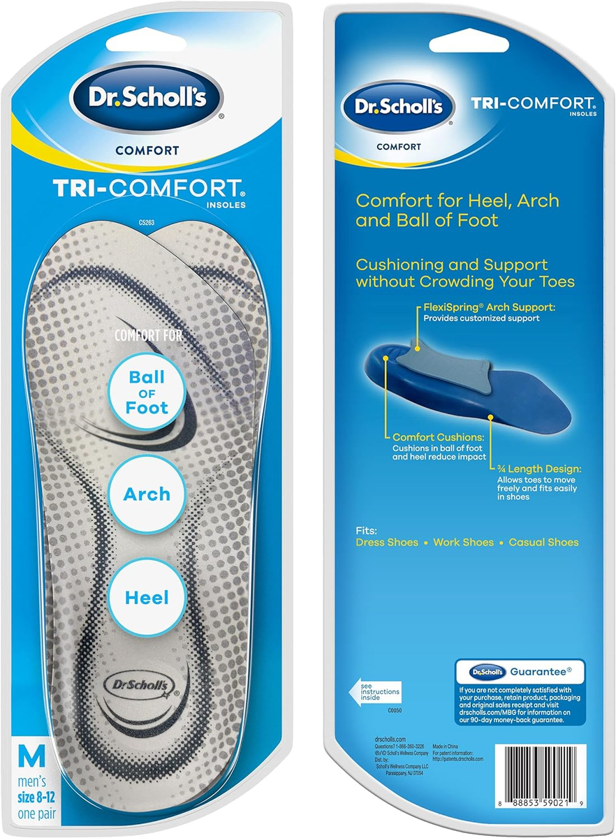 Scholl'S Tri-Comfort Insoles // Comfort for Heel, Arch and