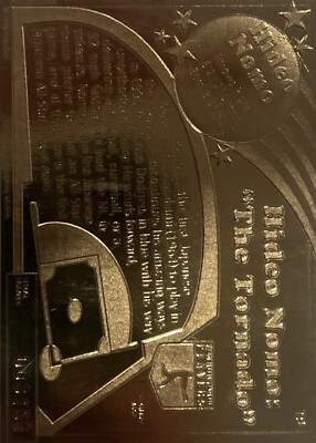 野茂英雄　95ROOKIE OF THE YEAR 1995 Promint 22 Karat Gold Hideo Nomo Rookie Card #19 3159/50000