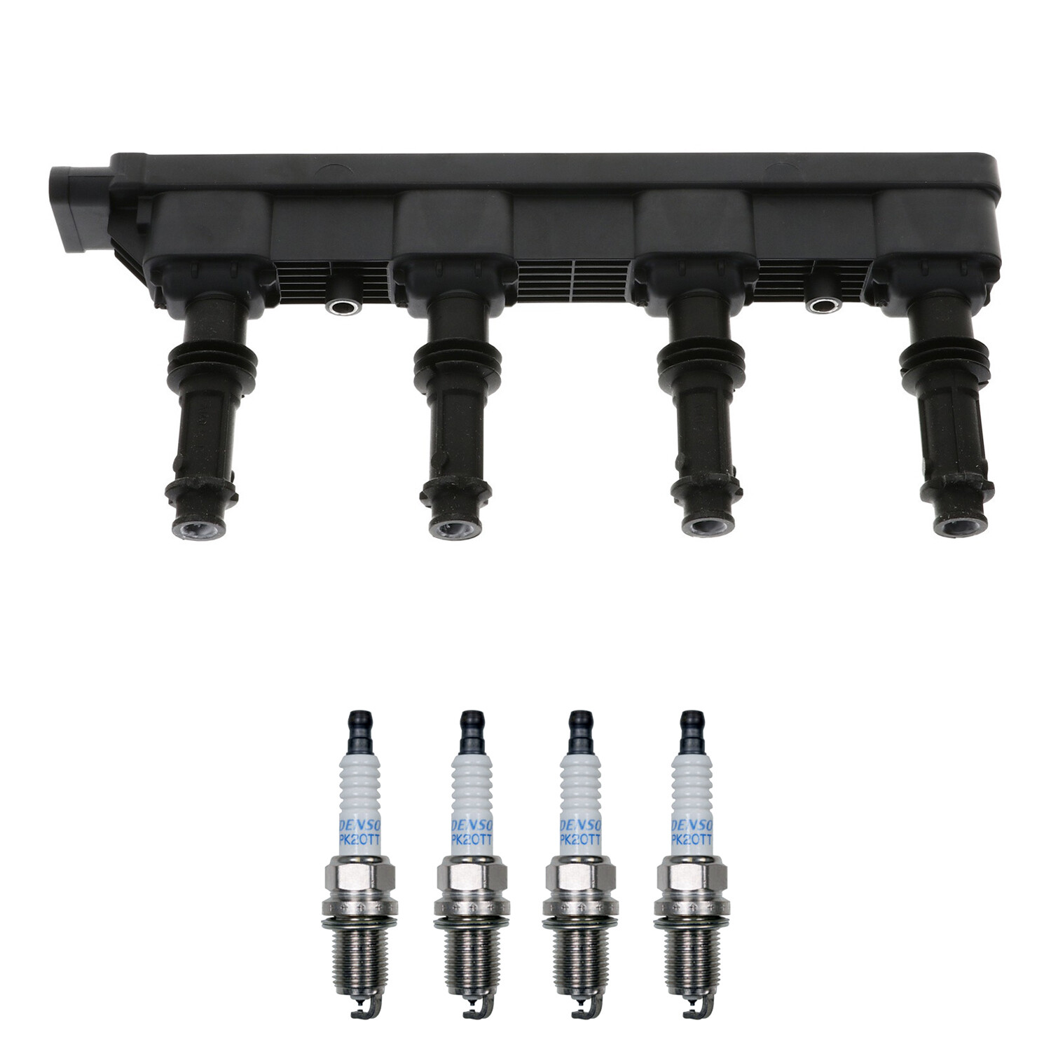 Bosch 1 Ignition Coil Denso 4 Platinum TT Spark Plug Kit For A4 TT Encore ELR L4
