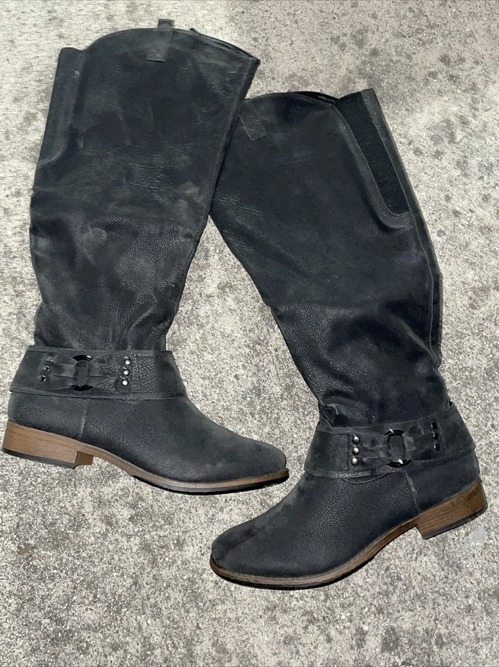 Botas de Vaquero MADELINE Nuevas Hasta la Rodilla Elásticas Top Para Mujer Talla 10 ❤️blt15m12 Foto 2 de 4