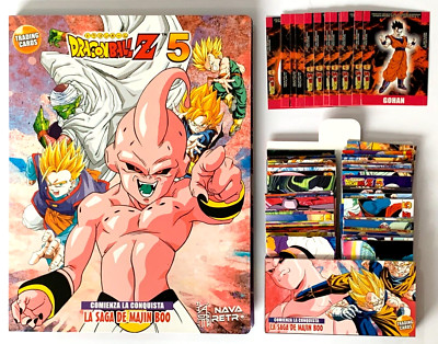 2023 CARDS DRAGON BALL Z 5 Full Set 113/113 Majin Buu Saga + BINDER + EMPTY CASE