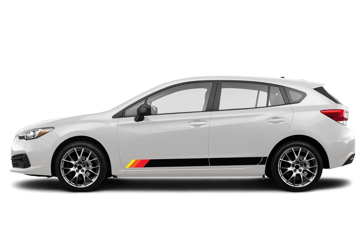 Side Retro Sport Stripes Sticker Decal Vinyl Kit for Subaru