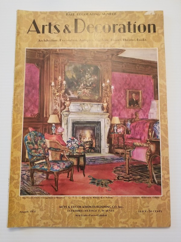 August 1931 Arts & Decoration Magazine - Vintage Home Design - Art Deco