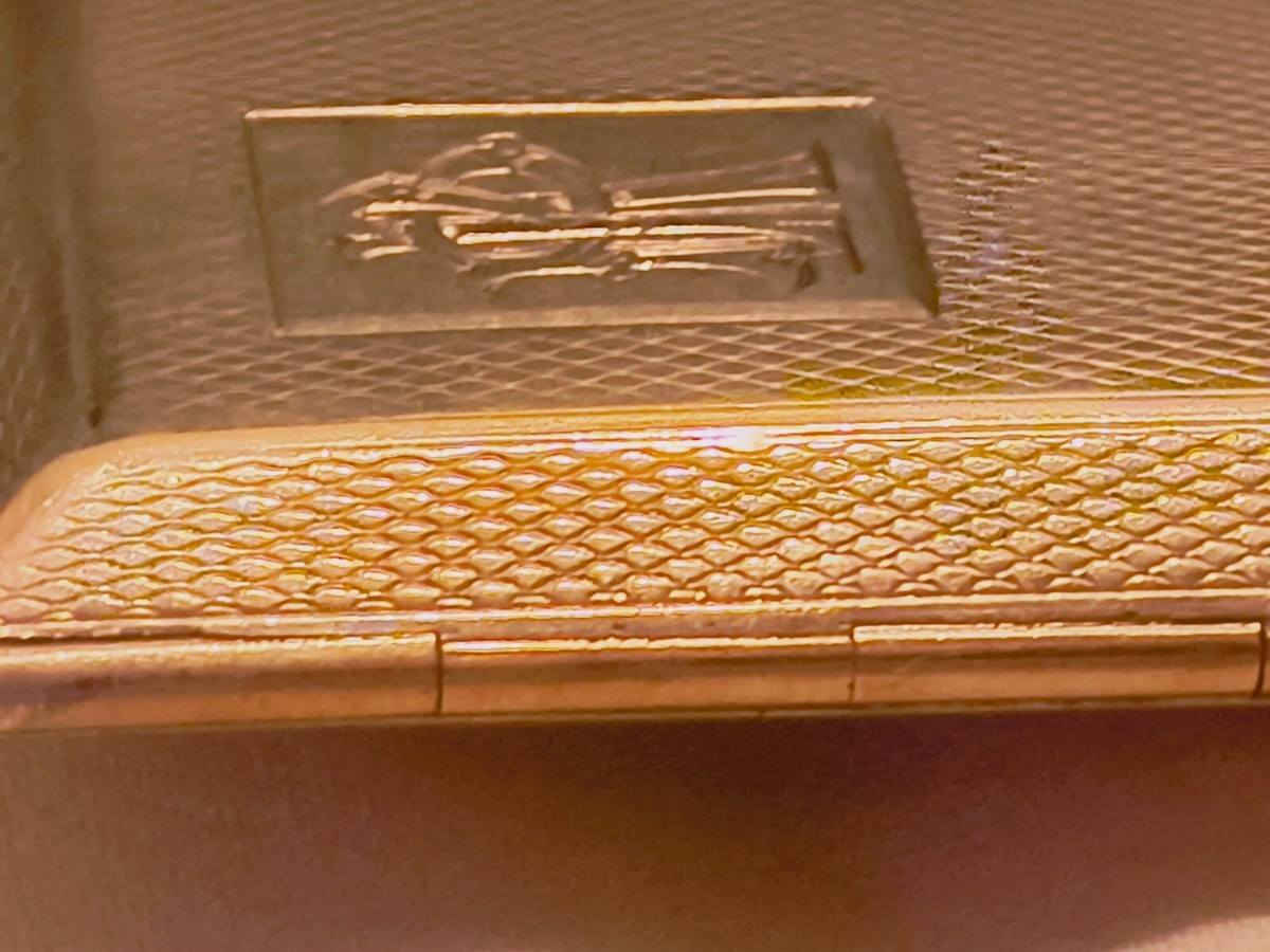 9ct gold cigarette case Hallmarked Antique Solid 9ct (375) Yellow Gold Cigarette Case 1929 King  George V
