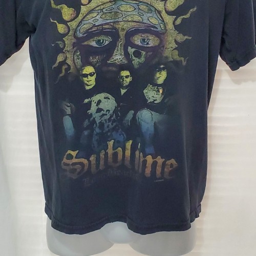 Sublime Shirt Small 2009 Black Graphic Band T Rock Concert Tour Long Beach Anvil - Picture 3 of 8