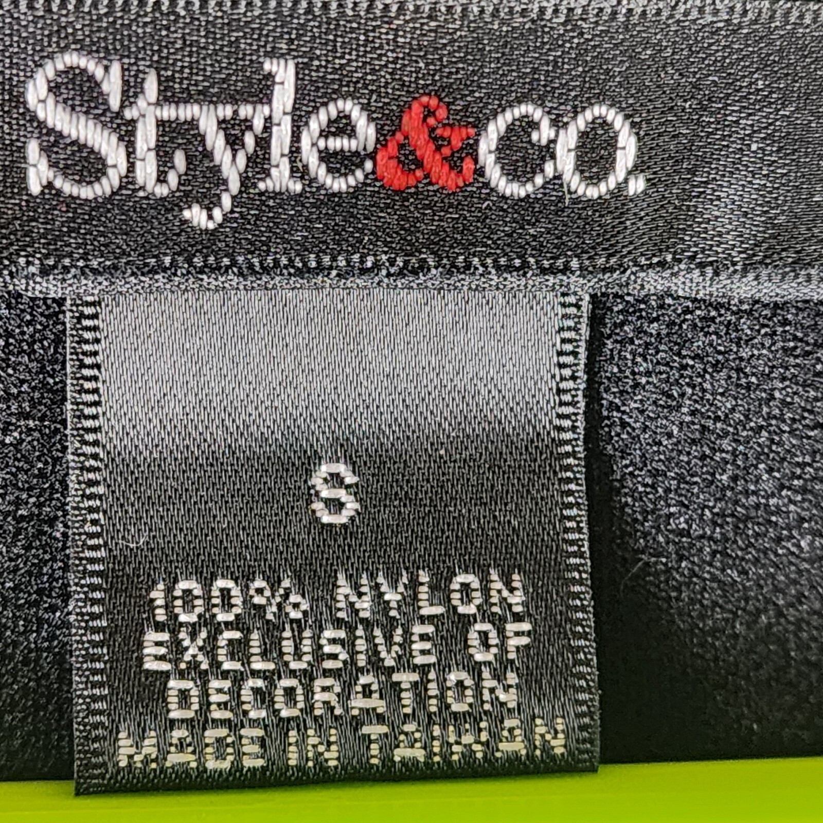 Style & Co Woman Cross Over Neck Y2K Stretch Blouse S Black Red Floral Ruched