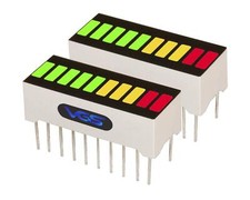 2PCS LED Bar Graph Display 10 Segment 3 Colors Red/Yellow/Green DIY Use