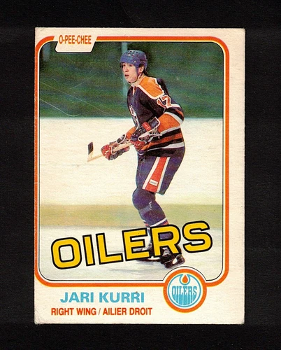 1981-82 JARI KURRI #107 ROOKIE OPC Oilers HALL OF FAME Star Hockey Card BV$80.