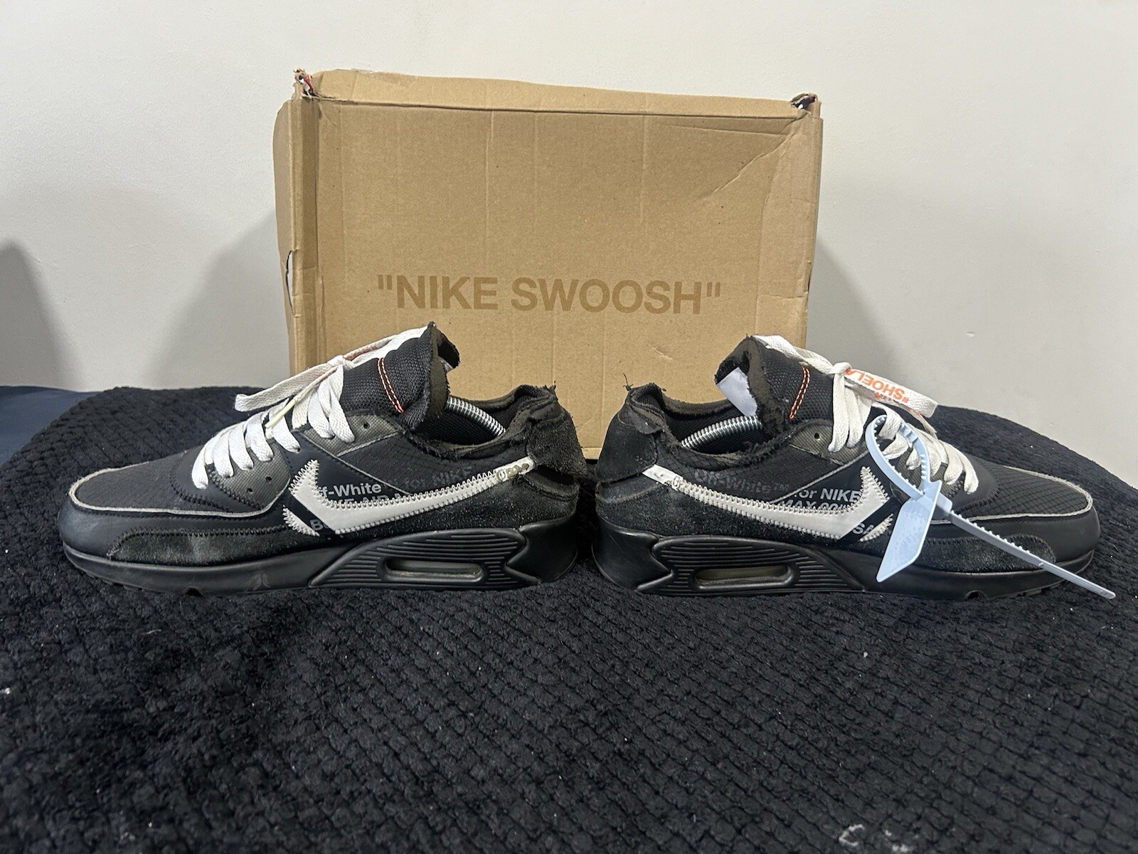 OFF WHITE X NIKE Nike Air Max 90 x Off White nere taglia UK 8