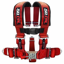 5 Point Safety Harness 3 Inch Seat Belt Rhino Viking Yxz1000r Ranger Rzr Red