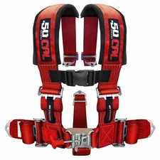 5 Point Safety Harness 3 Inch Seat Belt Rhino Viking YXZ1000R Ranger RZR RED