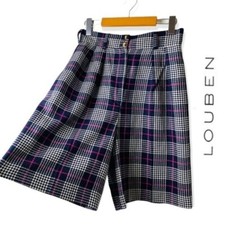 Louben Vintage High Waisted Checker Plaid Shorts