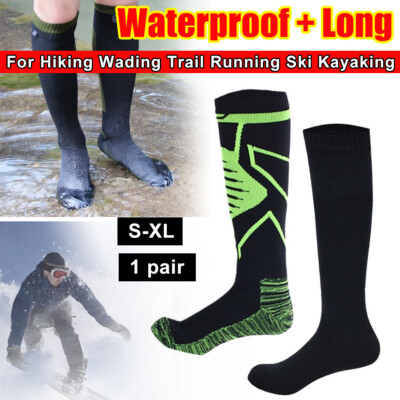 Waterproof Socks Breathable Sports Hiking Wading Camping Winter Skiing Sock  long UK