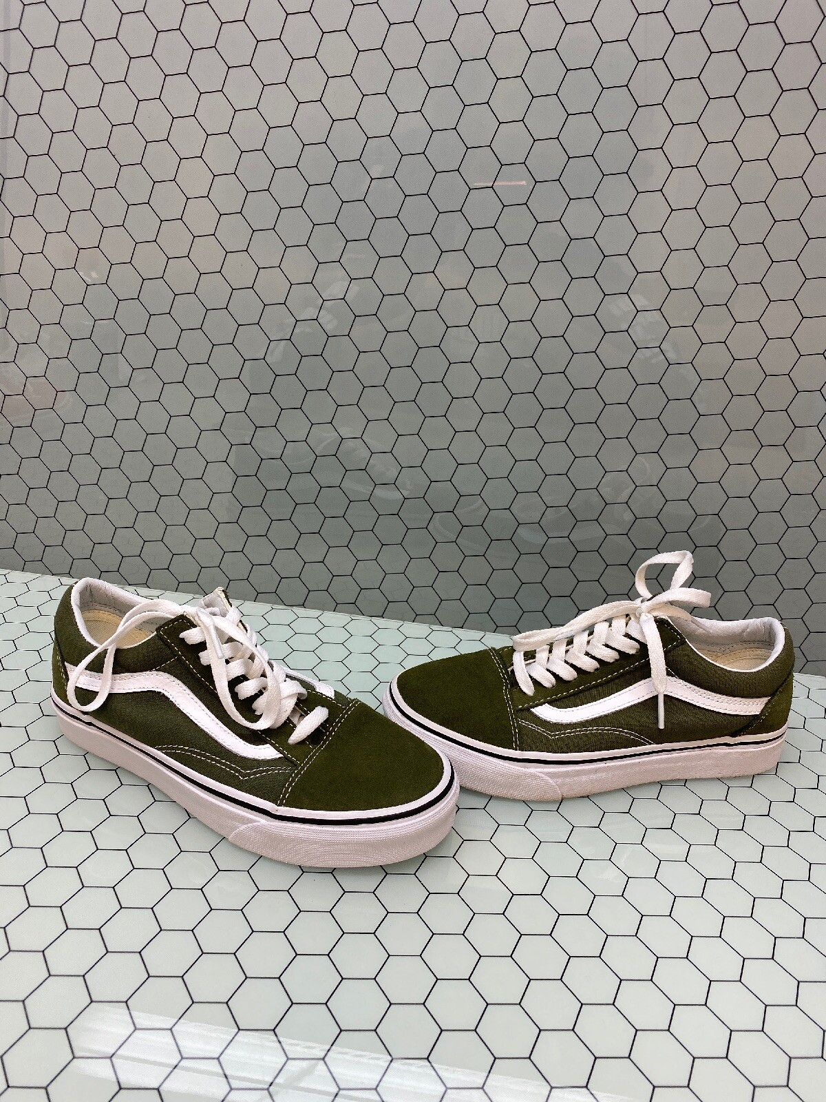 olive green old skool vans