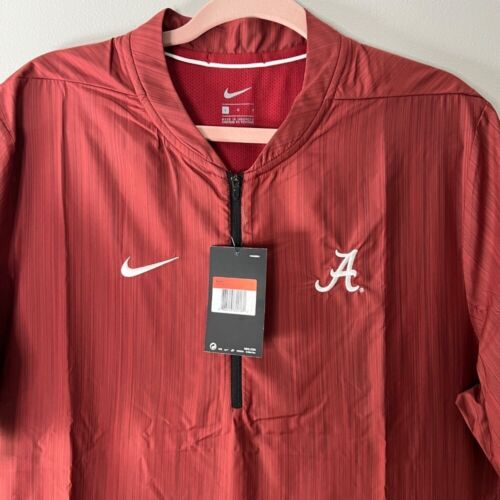 Nike Mens L Alabama Crimson Tide SS Baseball Cage Jacket Maroon 908419 613