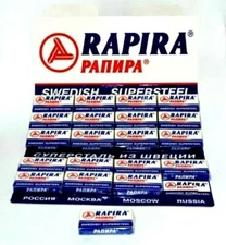 100 Rapira Swedish Super Steel double edge razor blades Russia