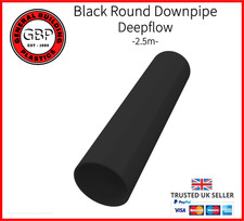 Deepflow Black Gutter 116mm Guttering & 65mm Downpipe Fittings Rainwater