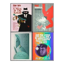 Star Trek TOS - Set of Four Retro Posters by Juan Ortiz / QMX - Set 8 - 18"x24"