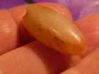 ANCIENT PRECOLUMBIAN TAIRONA 3 HOLE BULLET SHAPE AGATE BEAD 30.1-12.3 MM LUSTRE — photo 4