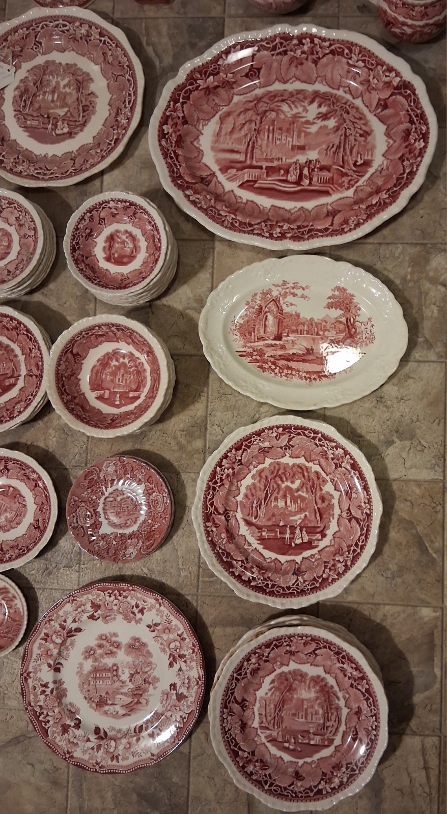 MASON'S Vista red/Pink England Ironstone glass 
