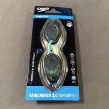 New Speedo Vanquisher 2.0 Mirrored Goggle - Blk hot coral
