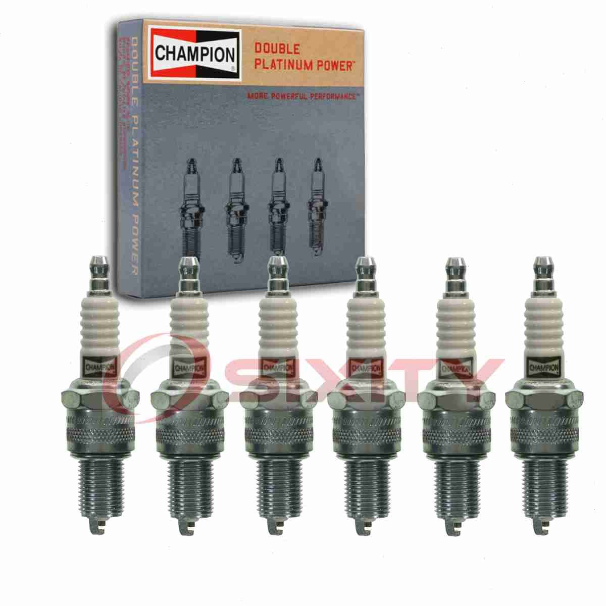 6 pc Champion Double Platinum Spark Plugs for 1966-1971 Mercedes-Benz 250S ew