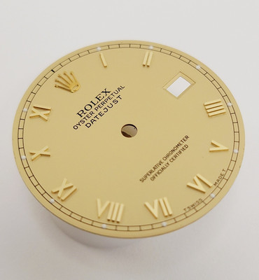 Genuine Factory Rolex Dial DateJust RR 36mm Champagne Roman Y 16013, 116233