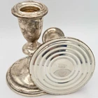 Reed & Barton Sterling Silver Weighted Candlesticks Pair 4.2” Vintage