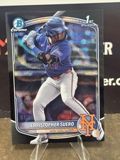 2025 1st Bowman Chrome /10 * Black Wave * Christopher Suero 07/10 Refractor SSP