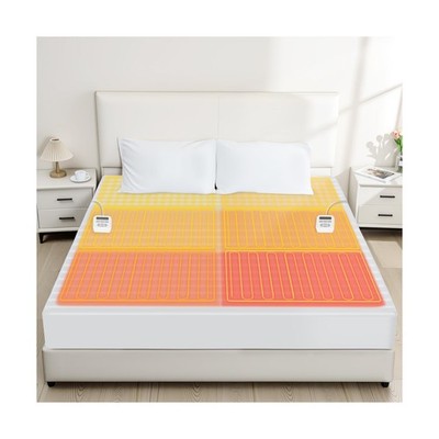 ALMAH Electric Heated Mattress Pad King,6-Zone Fast Heating Bed Warmer with I...