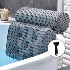 Bath Pillow for Tub, Quick Dry  Extra Thick Bathtub Pillow for Head Neck and Ba