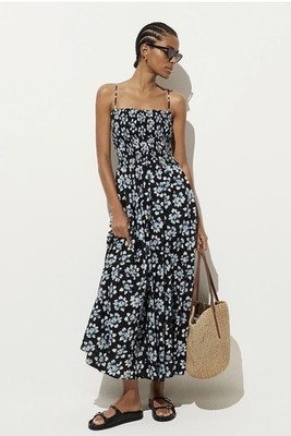 J.Crew Smocked maxi dress in cotton voile floral print Size XS