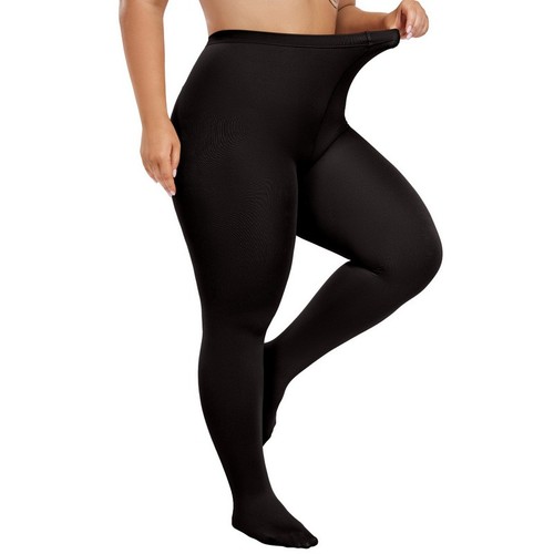 Warme Damen Thermostrumpfhose mit Innenfleece Thermo Strumpfhosen Übergröße DE - Bild 15 von 42