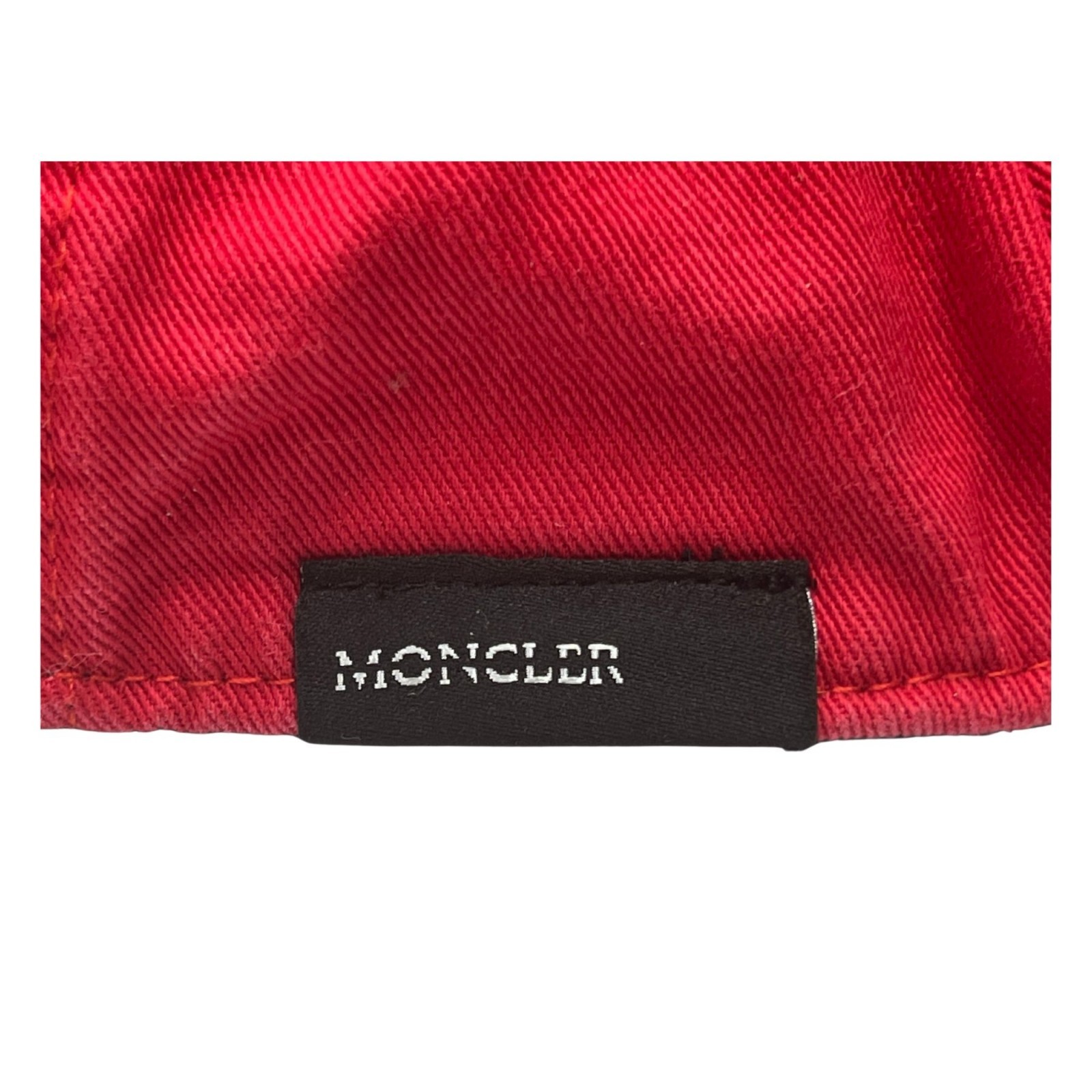 Authentic MONCLER Logo Patch Baseball Cap Hat Red… - image 6