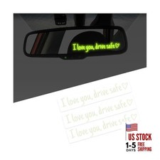 3PCS I Love You, Drive Safe Car Mirror Sticker, Vehicle Rearview Luminous
